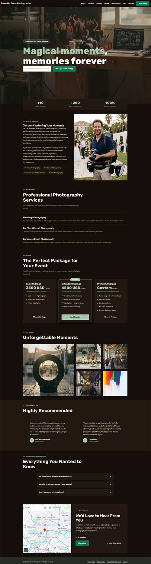Preview of a sample website built with WebsiteAI